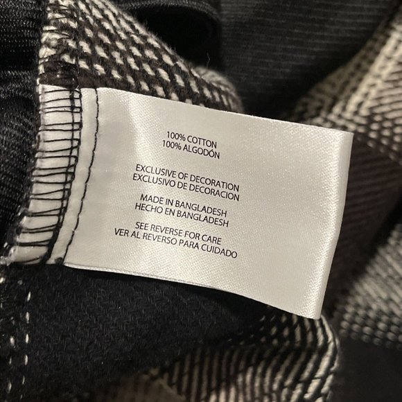 Men's Orvis Button Up Plaid Flannel Shirt LARGE Brown Black Pockets Shacket - Picture 10 of 12